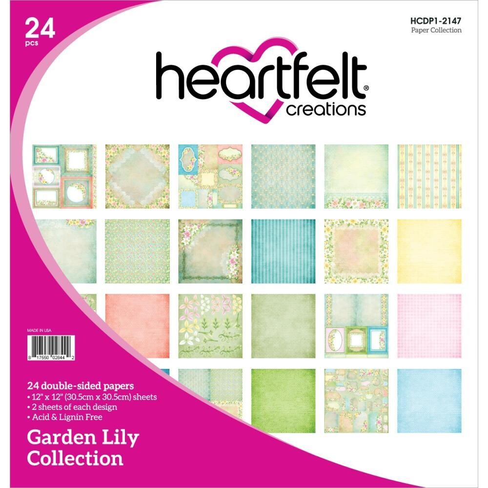 Heartfelt Creations - 12&quot;x12&quot; Double-sided Paper Pad - Garden Lily Collection
