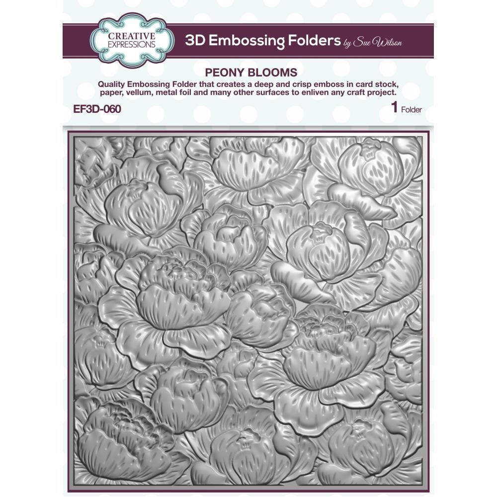 Creative Expressions - 3D Embossing Folder - Peony Blooms