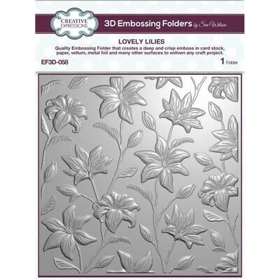 Creative Expressions - 3D Embossing Folder - Lovely Lilies