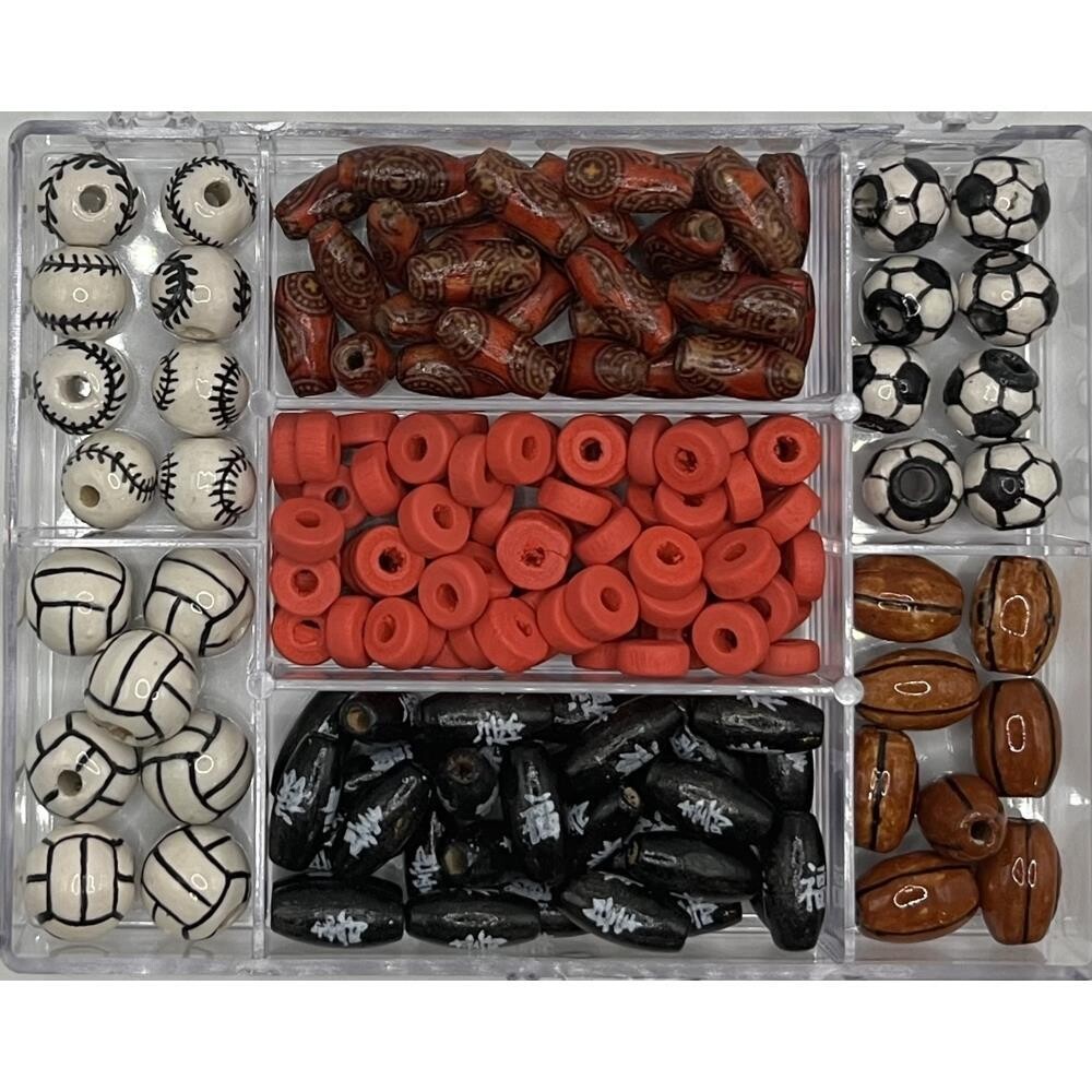 Bead Bazaar - Hand Painted Ceramic and Wooden Beads -#9