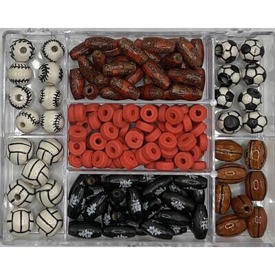 Bead Bazaar - Hand Painted Ceramic and Wooden Beads -#9