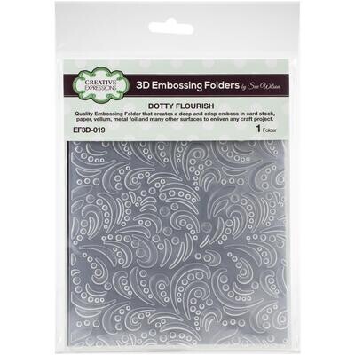 Creative Expressions - 3D Embossing Folder - Dotty Flourish