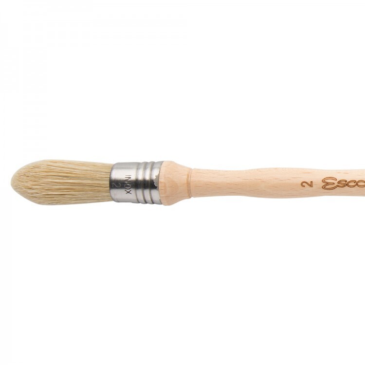Escoda -  Natural Bristle Oval Round - size 2