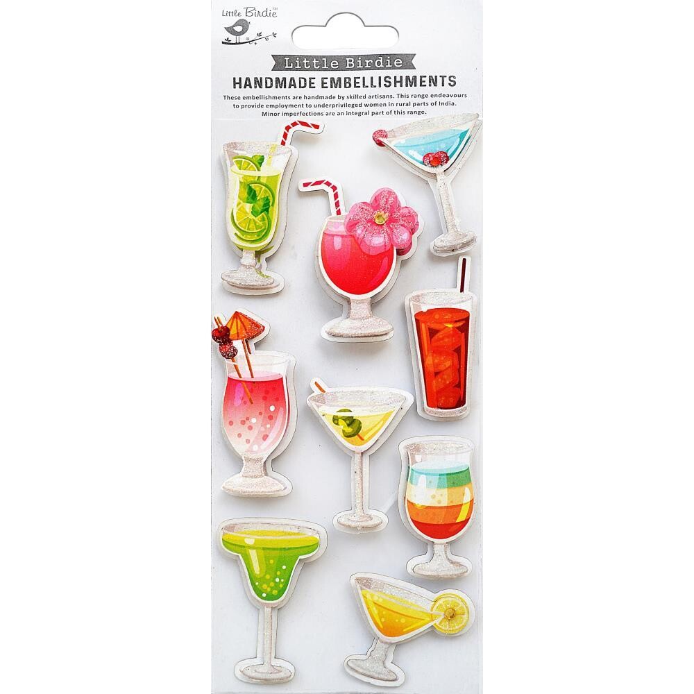 Little Birdie - 3D Embellishment stickers - Cocktail Party