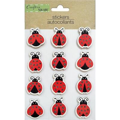 Little Birdie - 3D Embellishment stickers -  Ladybug Sparkle