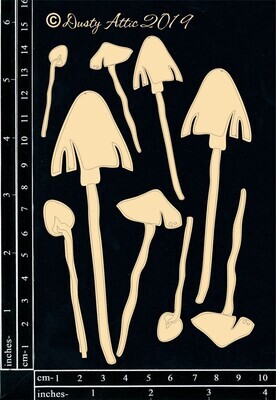 Dusty Attic - Chipboard - Toadstools #2