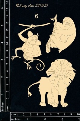 Dusty Attic - Chipboard - Zoo Animals