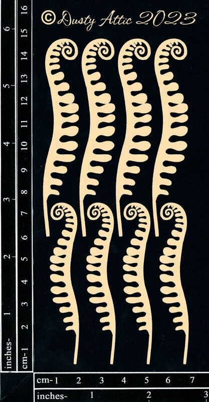 Dusty Attic - Chipboard - Fern Fronds