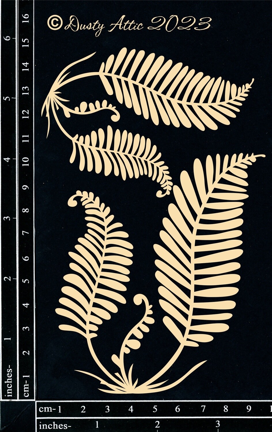 Dusty Attic - Chipboard - Fern Fronds #1