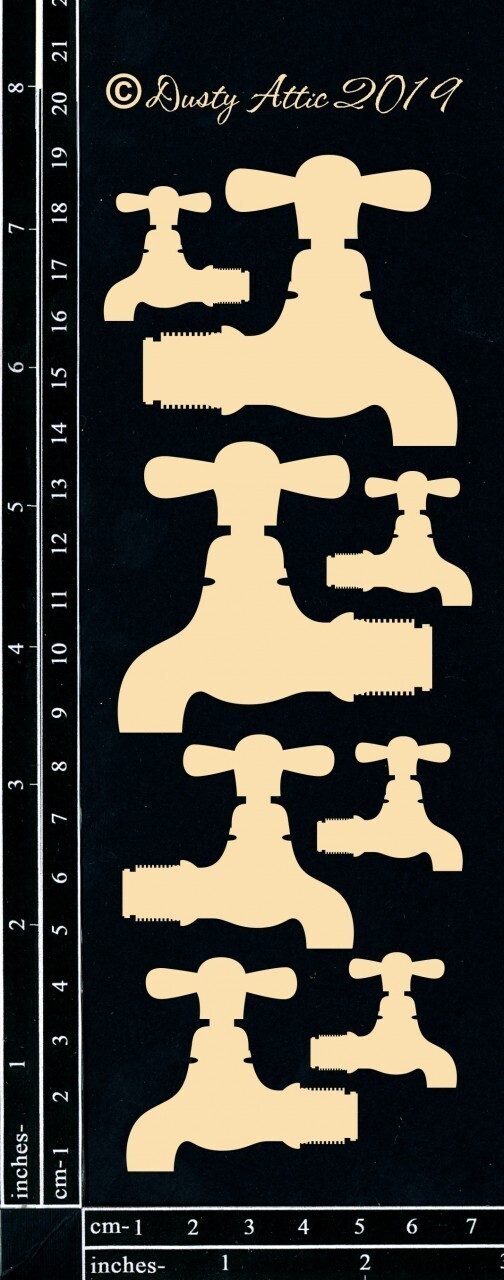 Dusty Attic - Chipboard - Taps