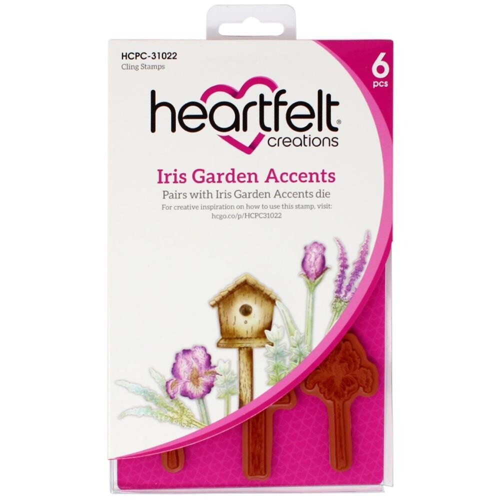 Heartfelt Creations - Stamp Set - Iris Garden Accents