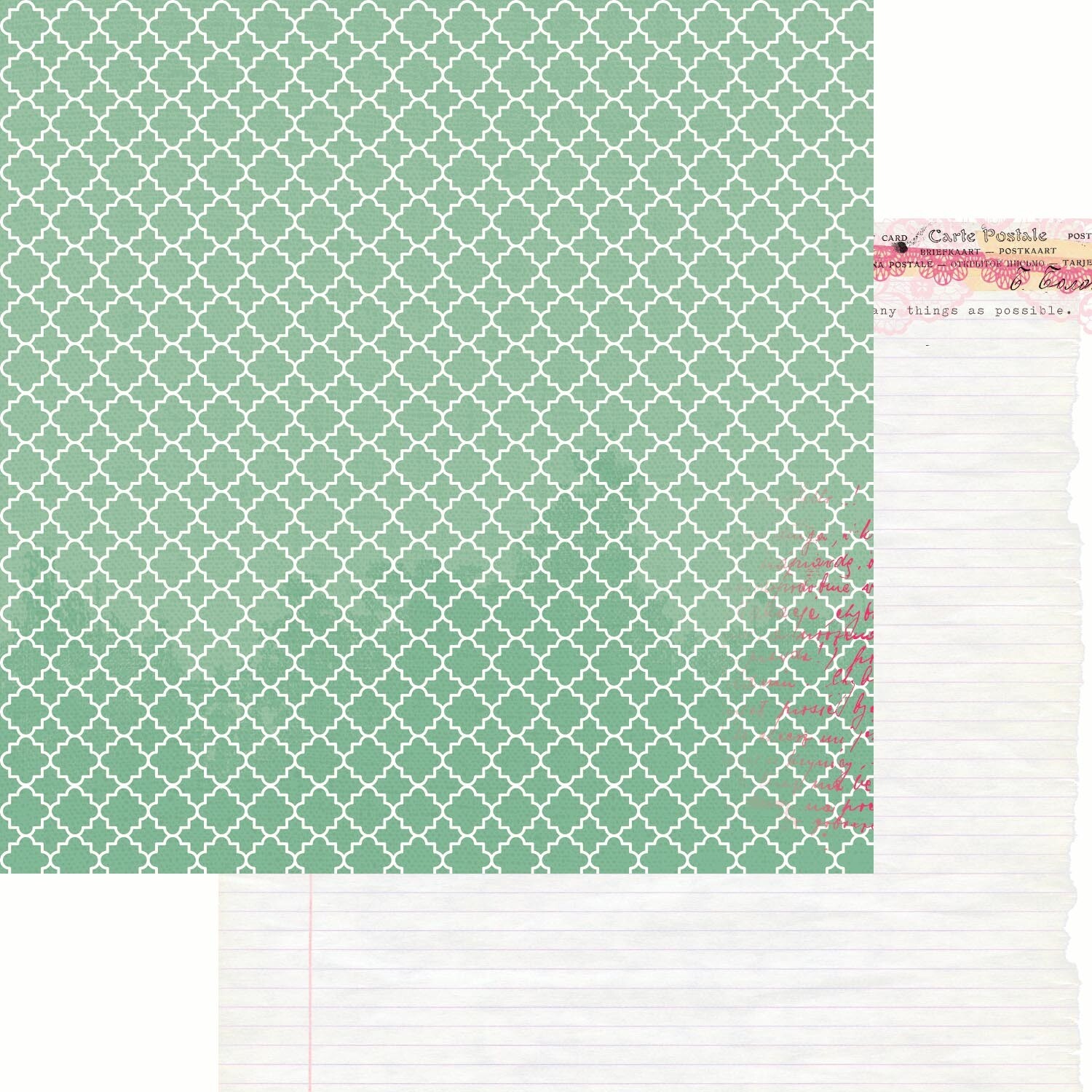 Kaisercraft - Oh So Lovely - 12&quot;x12&quot; Double-sided Paper Sheet - Damsel