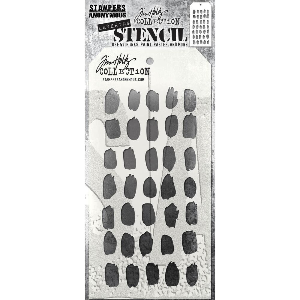 Stampers Anonymous - Tim Holtz - Stencil - Brush Mark