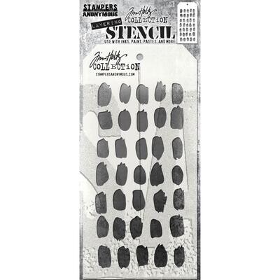 Stampers Anonymous - Tim Holtz - Stencil - Brush Mark