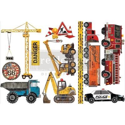 Prima Marketing Re-Design Decor Transfer Sheets - Under Constructions