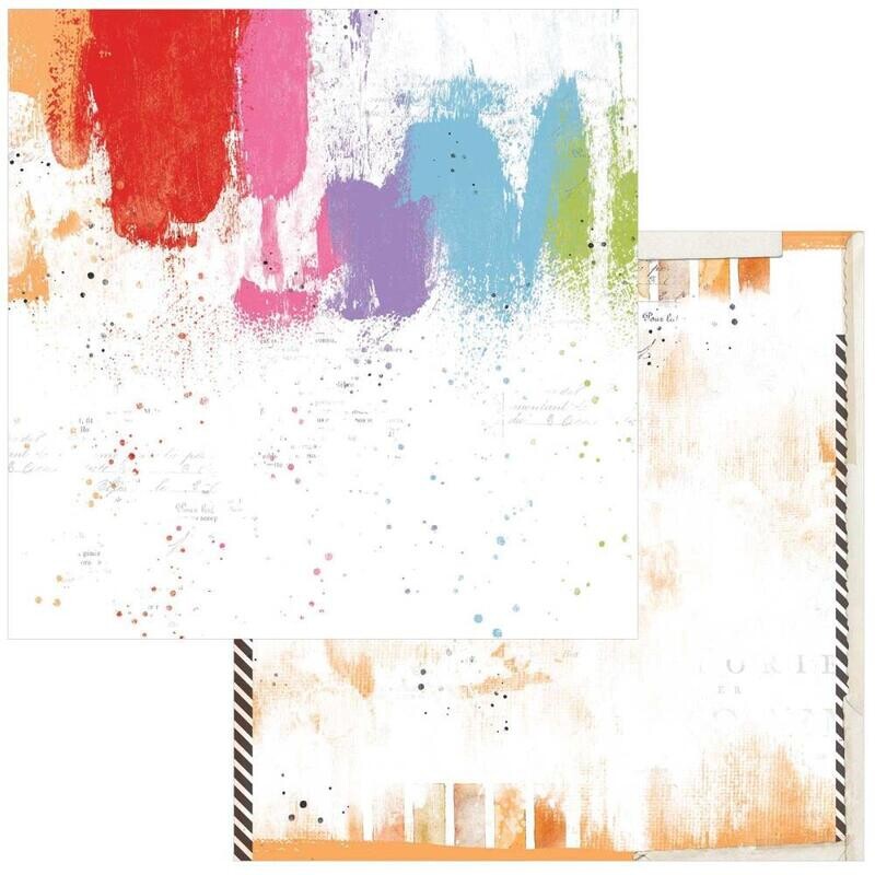 49 and Market - Spectrum Gardenia - 12&quot;x12&quot; Double-sided Paper - Brushstrokes
