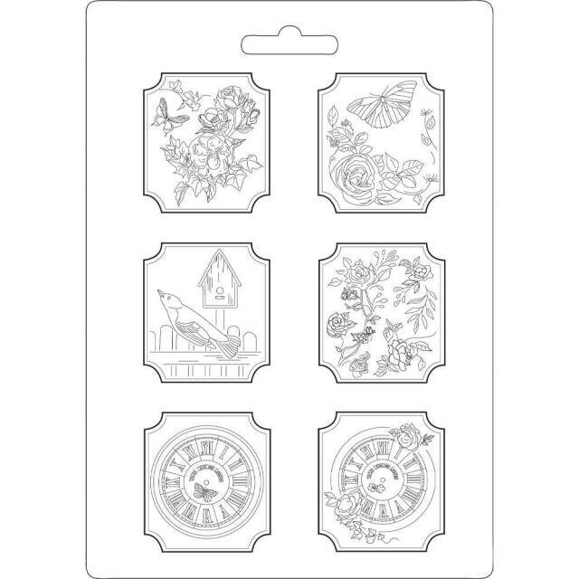 Stamperia - A4 Soft Mould - House of Roses - Garden Plagues