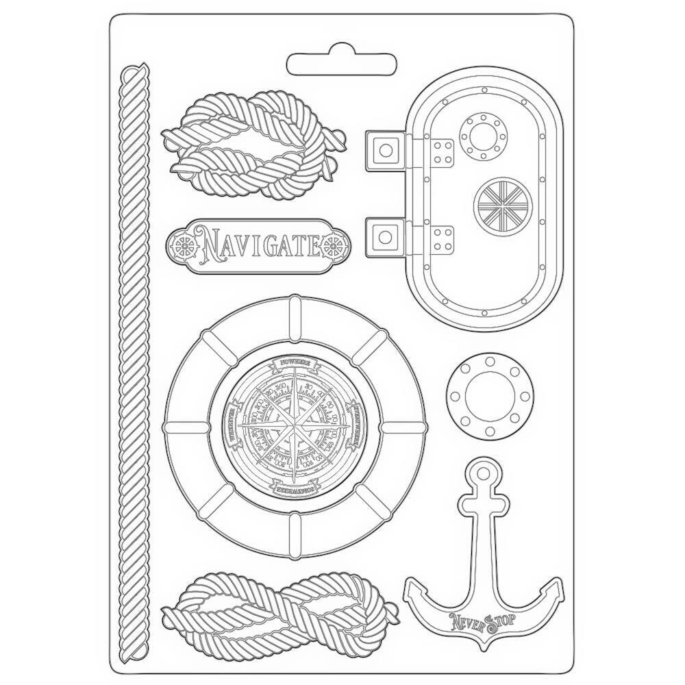 Stamperia - A4 Soft Mould - lady Vagabond Lifestyle - Navigate