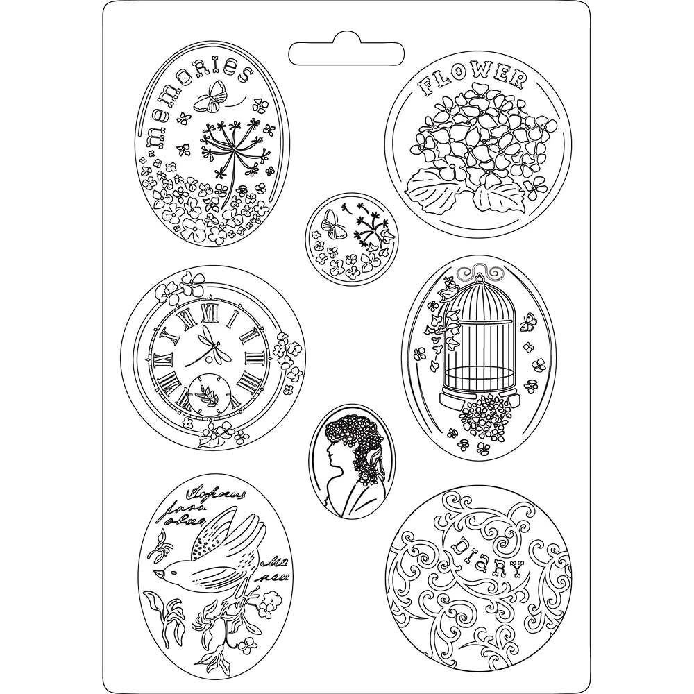 Stamperia - A4 Soft Mould - Oval and Circles