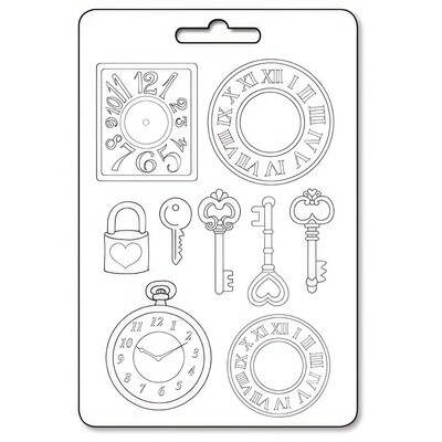 Stamperia - A4 Soft Mould - Clocks and Keys