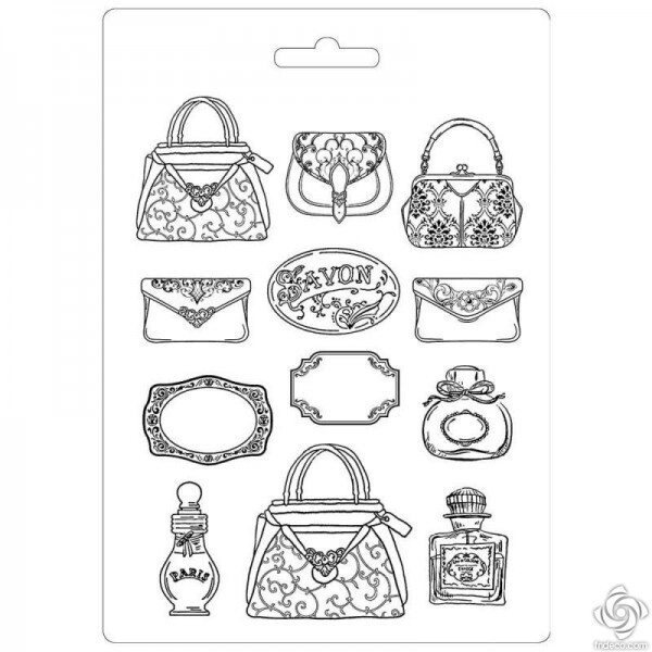 Stamperia - A4 Soft Mould - Purses and Labels