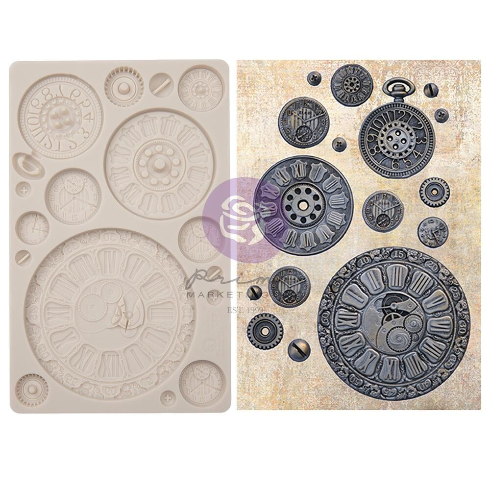 Prima Marketing - Re-Design Decor Mould - 5&quot;x8&quot; - Clock Faces