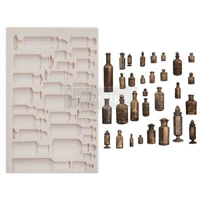 Prima Marketing - Finnabair Decor Mould - 5&quot;x8&quot; - Apothecary Bottles