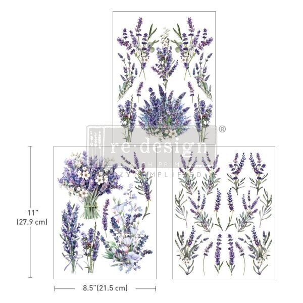 Prima Marketing Re-Design Decor - Middy Transfer Sheets - Lavender