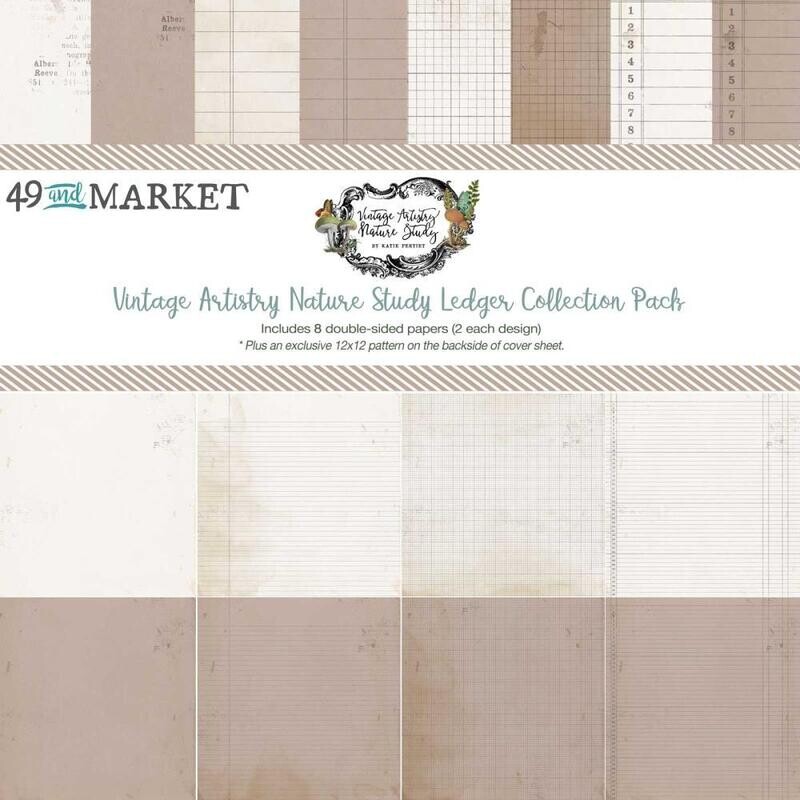 49 and Market - Nature Study - 12&quot;x12&quot; Paper Pack - Ledgers &amp; Solids