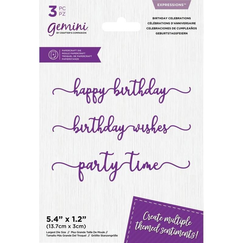 Crafter&#39;s Companion - Metal Die Set - Birthday Celebrations