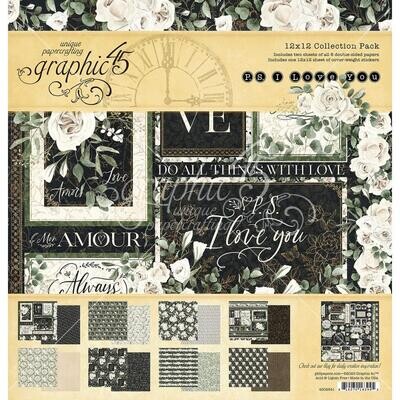 Graphic 45 - PS I Love You - 12&quot;x12&quot; Paper Collection Pack