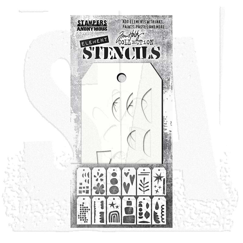 Stampers Anonymous - Tim Holtz - Element Stencil - Everyday Art
