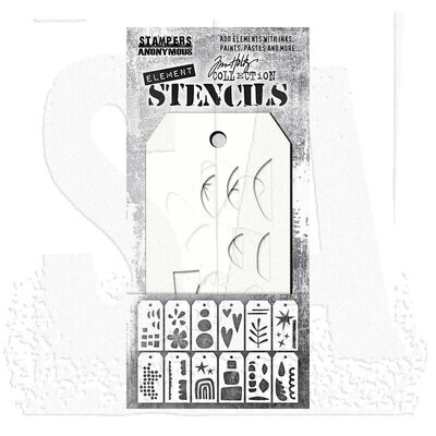 Stampers Anonymous - Tim Holtz - Element Stencil - Everyday Art