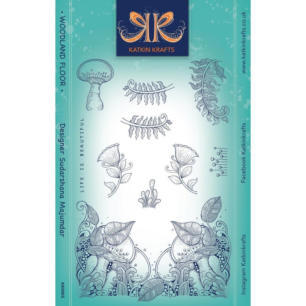 Creative Expressions - Katkin Krafts Clear Stamp Set - Woodland Floor