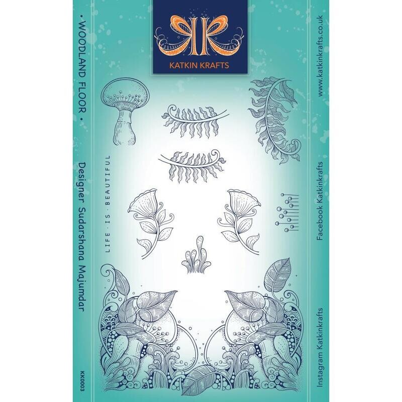 Creative Expressions - Katkin Krafts Clear Stamp Set - Woodland Floor
