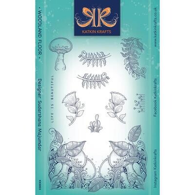 Creative Expressions - Katkin Krafts Clear Stamp Set - Woodland Floor