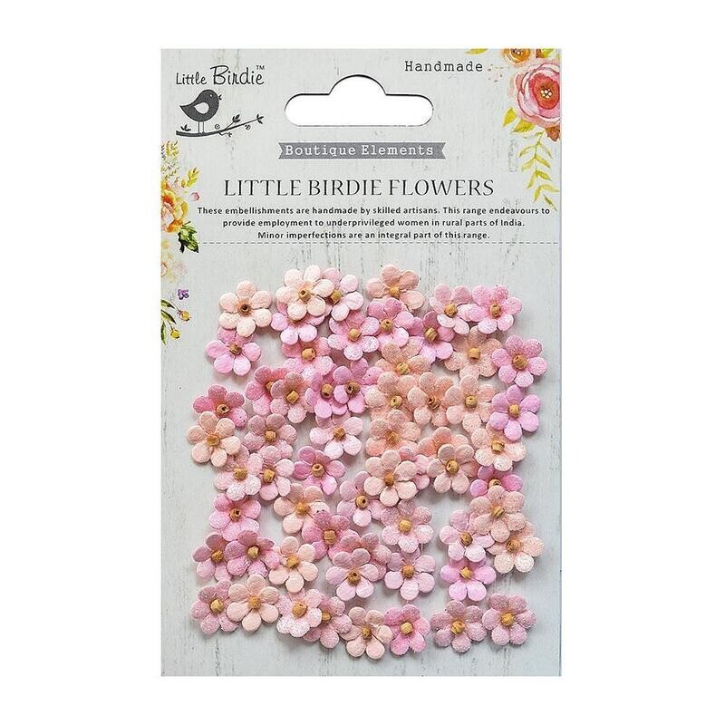 Little Birdie - Beaded Micro Petals - Pearl Pink