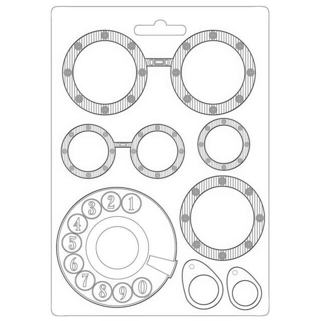 Stamperia - A5 Soft Mould - Lady Vagabond Lifestyle - Goggles