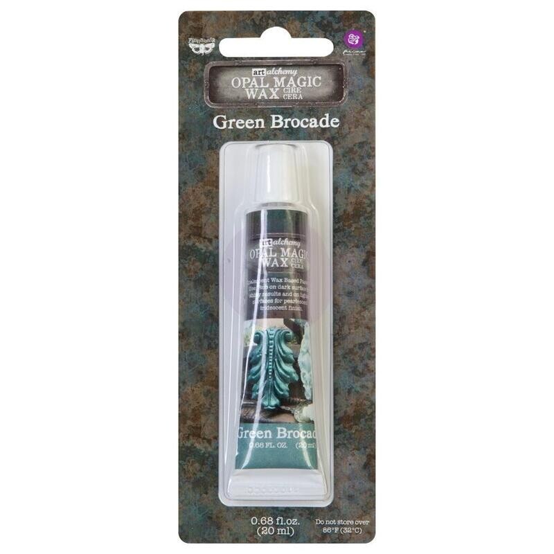 Prima Marketing - Art Alchemy - Green Brocade - Opal Magic Wax by Finnabair 