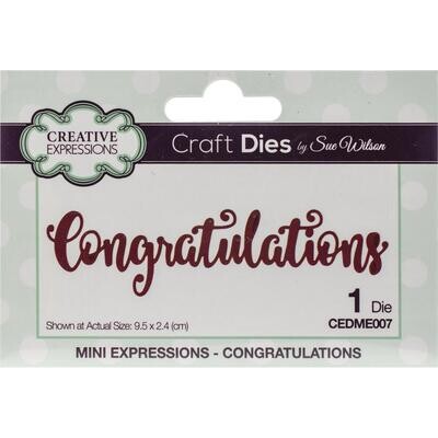 Creative Expressions Craft Dies - Congratulations