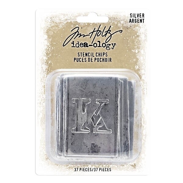 Tim Holtz - Idea-ology - Stencil Chips - Silver