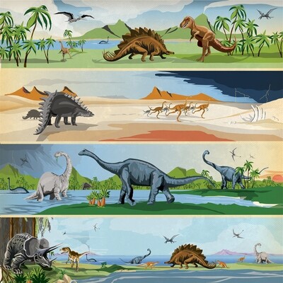 Carta Bella - Dinosaurs - 12&quot; x 12&quot; Double-sided Paper - Border Strips