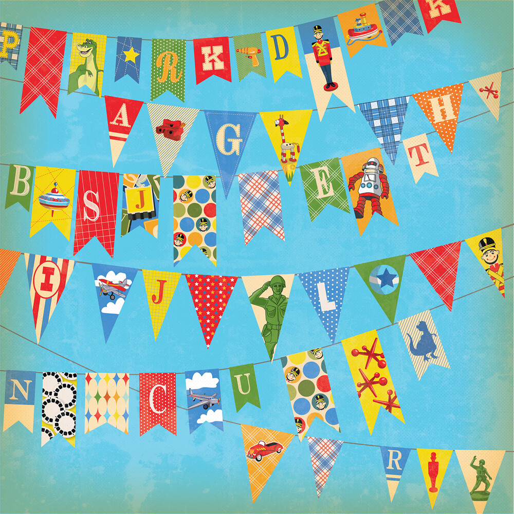 Carta Bella - Toy Box - 12&quot; x 12&quot; Double-sided Paper - Toy Banner