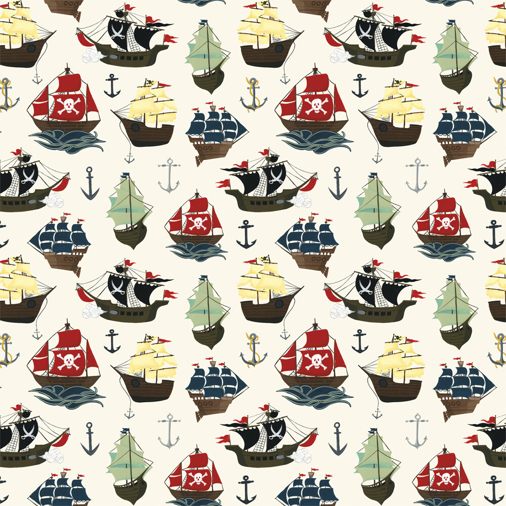 Echo Park - Pirate Tales - 12&quot; x 12&quot; Double-sided Paper - Pirate Ships