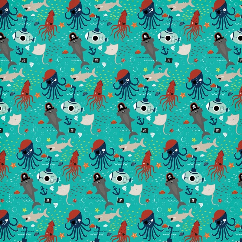 Echo Park - Imagine That - 12&quot; x 12&quot; Double-sided Paper - Fish Friends