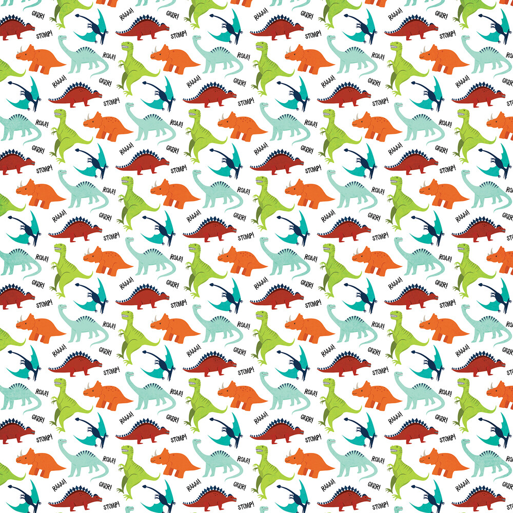 Echo Park - Imagine That - 12&quot; x 12&quot; Double-sided Paper -Dino Friends