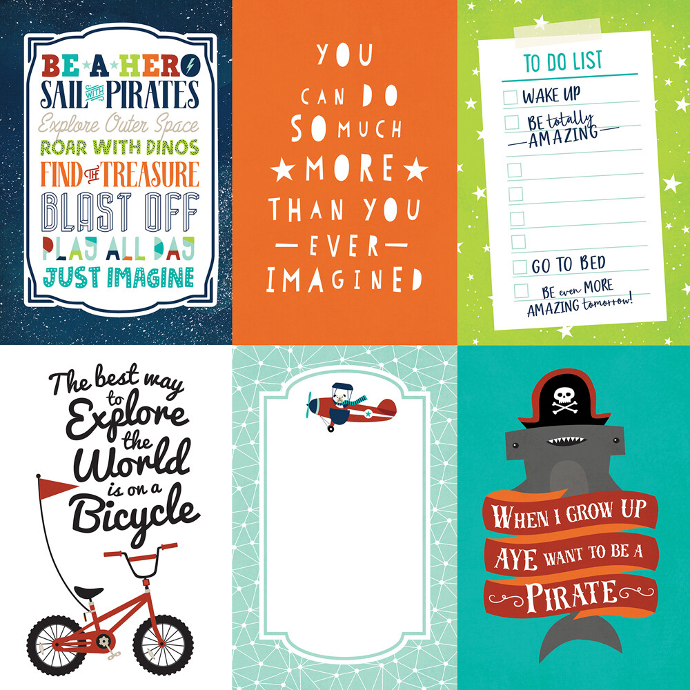 Echo Park - Imagine That - 12&quot; x 12&quot; Double-sided Paper - 4&quot;x6&quot; Cards