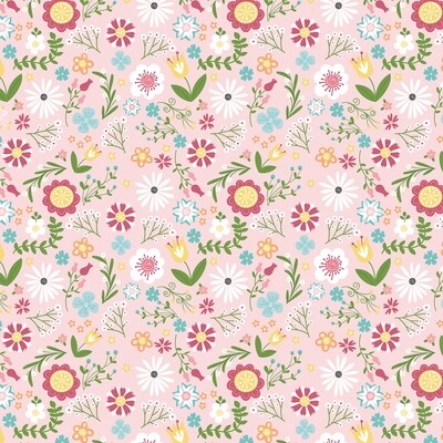 Echo Park - All Girl - 12&quot; x 12&quot; Double-sided Paper - Floral