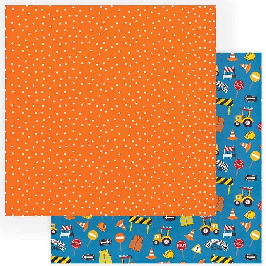 PhotoPlay - Little Builder - 12&quot; x 12&quot; Double-sided Paper - Construction Zone
