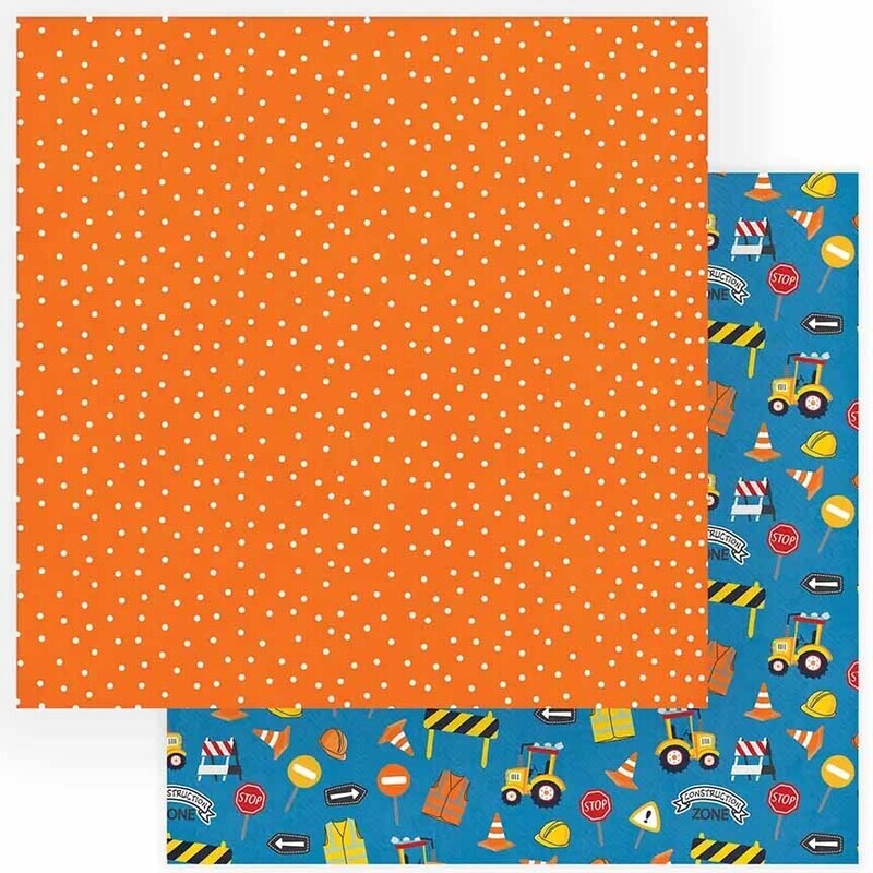 PhotoPlay - Little Builder - 12&quot; x 12&quot; Double-sided Paper - Construction Zone